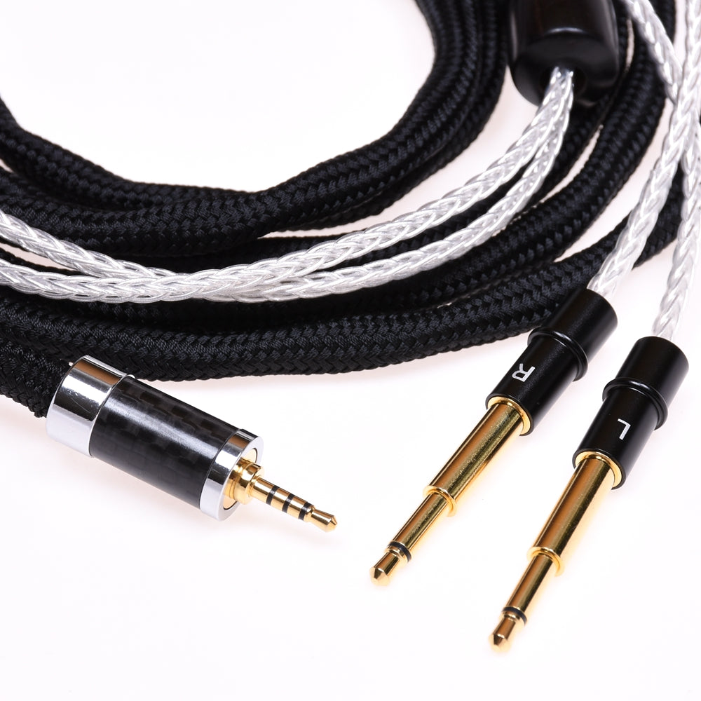 GAGACOCC Black 16 Cores Silver Plated Cable Compatible for Meze 99 Classics Neo Headphone Upgrade Cable Extension Cord