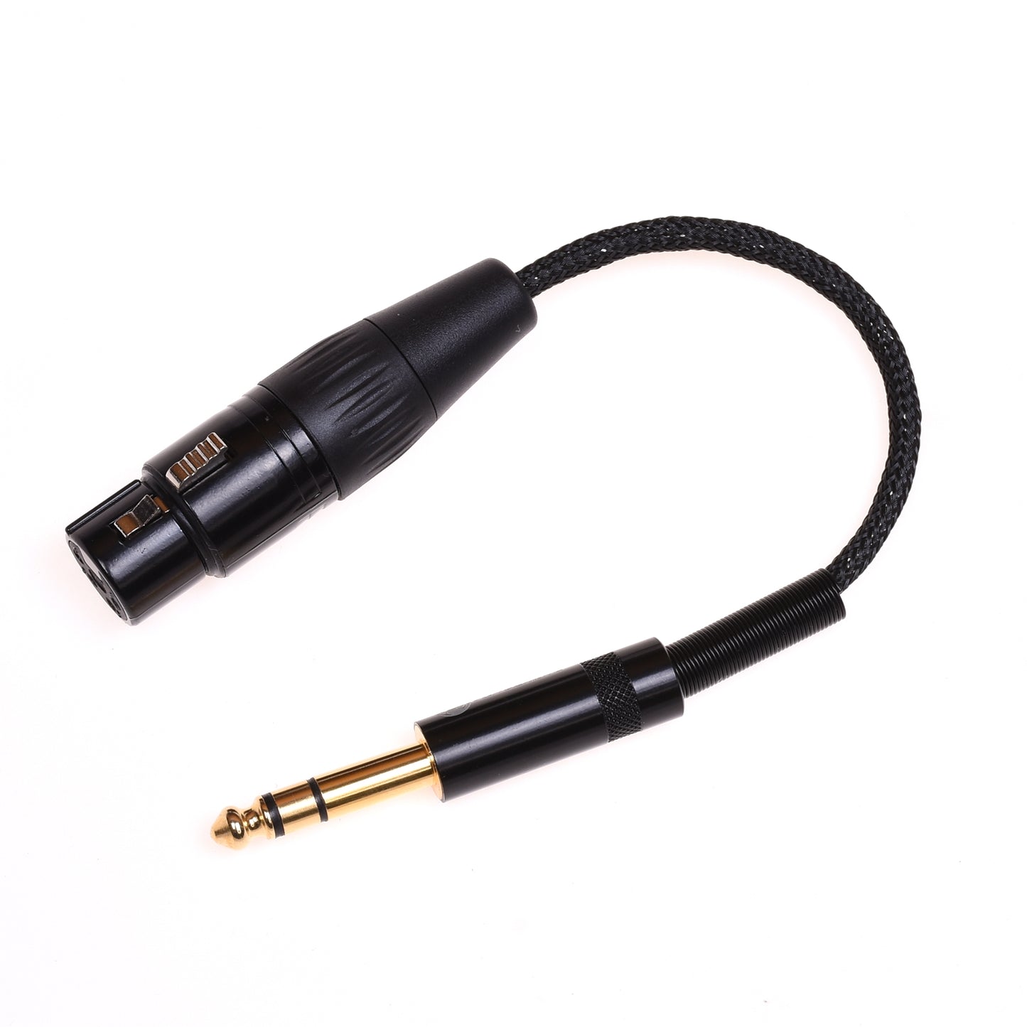 GAGACOCC DIY TRS Audio Adapter 1/4 6.35mm Male to 4-pin XLR Female Balanced Headphone HiFi Cable