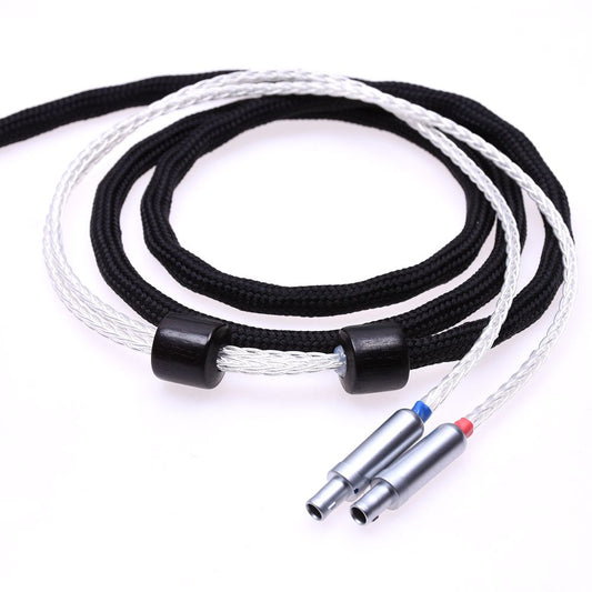 GAGACOCC Black 16 Cores 5N Silver Plated Headphone Upgrade Extension Cable Compatible for Sennheiser HD800 HD800S