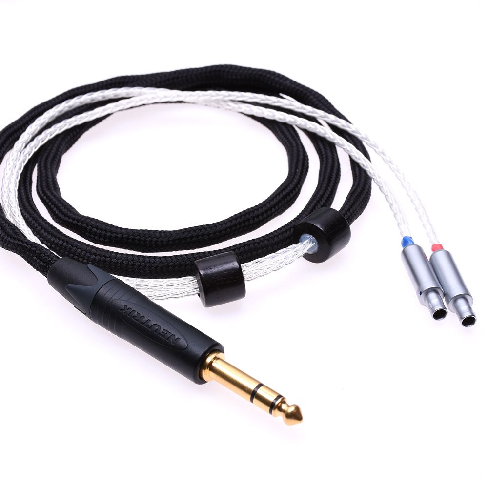 GAGACOCC Black 16 Cores 5N Silver Plated Headphone Upgrade Extension Cable Compatible for Sennheiser HD800 HD800S