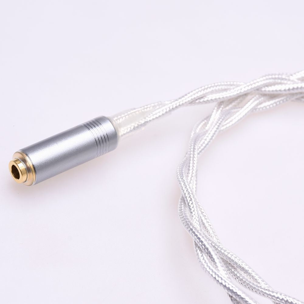 GAGACOCC 4.4mm Male to 4.4mm Female Balanced Crystal Clear Silver Plated Shield Upgrade Extension Cable Audio Adapter Compatible for Sony NW-WM1Z 1A MDR-Z1R TA-ZH1ES PHA-2